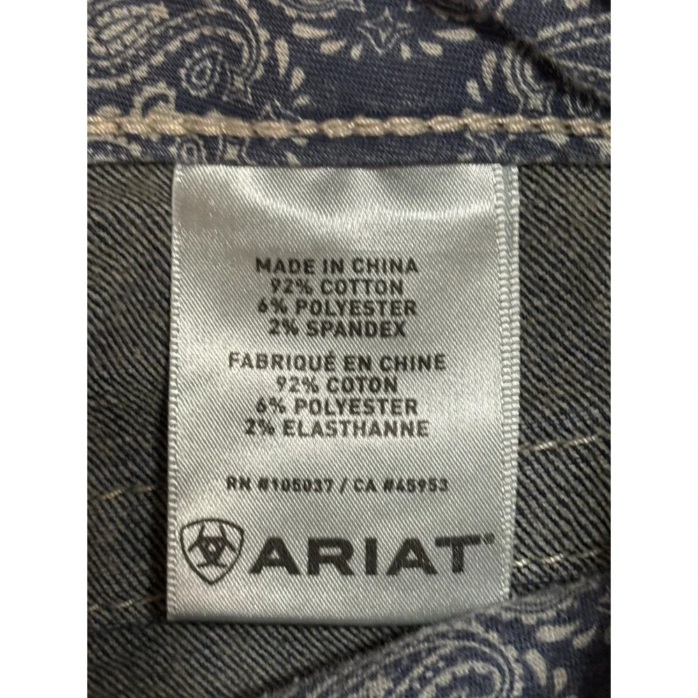 Ariat REAL Denim Womens 28R Dark Wash Bootcut Western Riding Jeans 10011682 - Picture 5 of 7